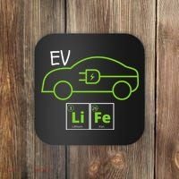 EV Life Periodic Table Of Elements Electric Vehicle Electric Power EV Driver Coaster thumb 0