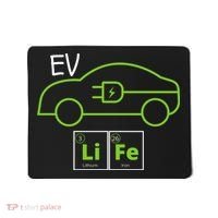 EV Life Periodic Table Of Elements Electric Vehicle Electric Power EV Driver Mousepad thumb 0