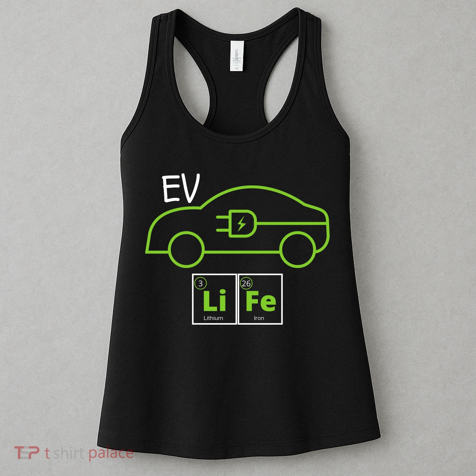 EV Life Periodic Table Of Elements Electric Vehicle Electric Power EV Driver Women's Tank Top