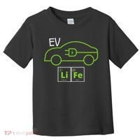 EV Life Periodic Table Of Elements Electric Vehicle Electric Power EV Driver Toddler T-Shirt thumb 0