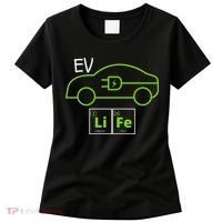 EV Life Periodic Table Of Elements Electric Vehicle Electric Power EV Driver Women's T-Shirt thumb 0
