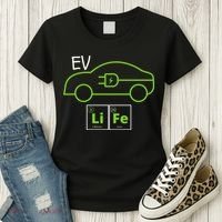 EV Life Periodic Table Of Elements Electric Vehicle Electric Power EV Driver Women's T-Shirt thumb 3