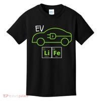 EV Life Periodic Table Of Elements Electric Vehicle Electric Power EV Driver Kids T-Shirt thumb 0