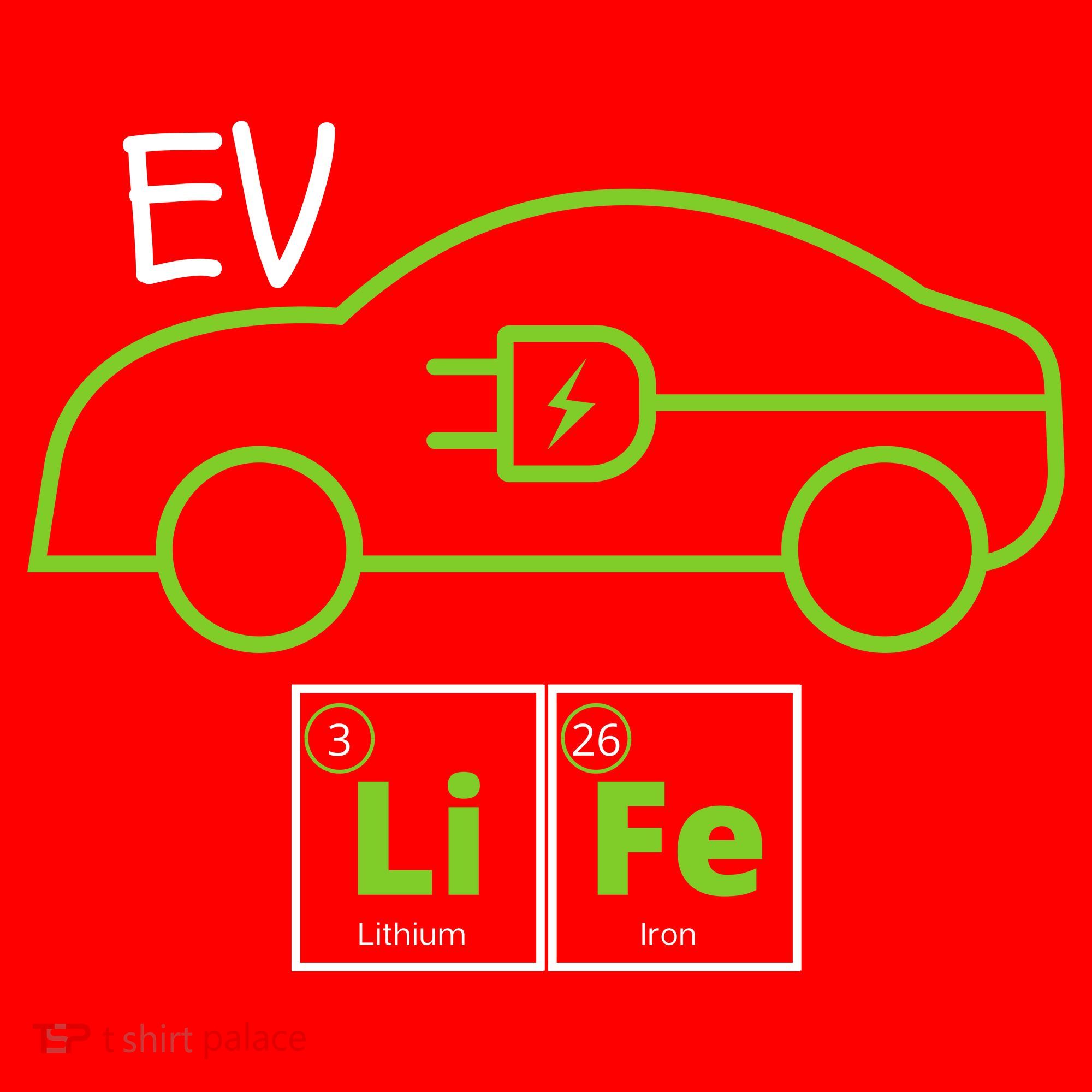 EV Life Periodic Table Of Elements Electric Vehicle Electric Power EV Driver Santa Hat
