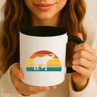Elephant Lover Retro Sunset Coffee Mug thumb 3