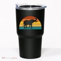 Elephant Lover Retro Sunset Tumbler thumb 0