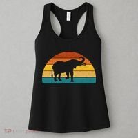 Elephant Lover Retro Sunset Women's Tank Top thumb 3