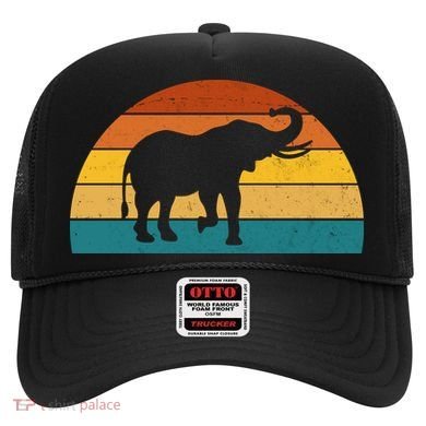 Elephant Lover Retro Sunset Hat