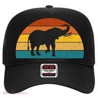 Elephant Lover Retro Sunset Hat thumb 0