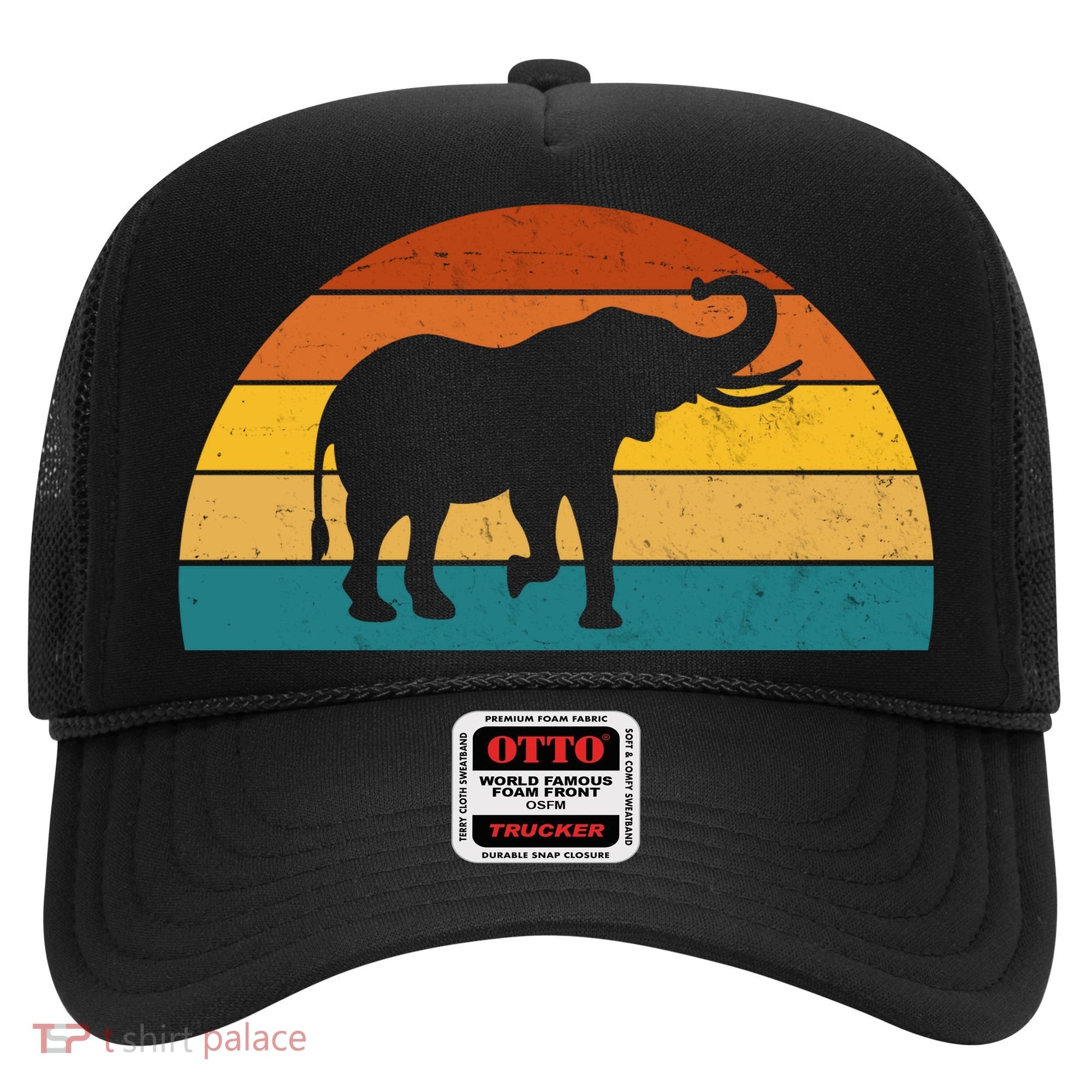 Elephant Lover Retro Sunset Hat