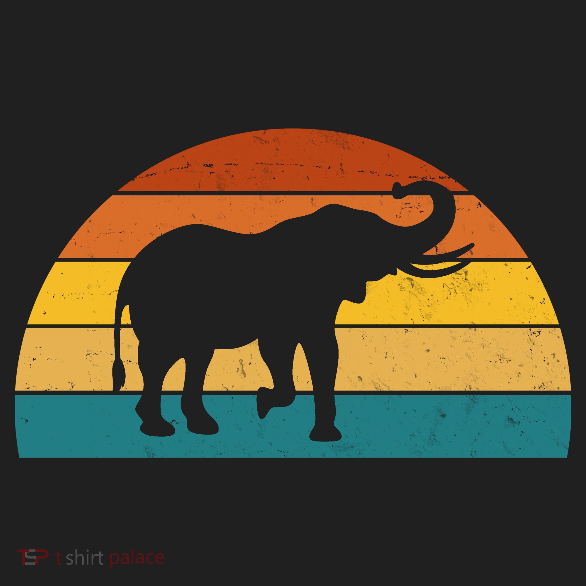 Elephant Lover Retro Sunset Hat
