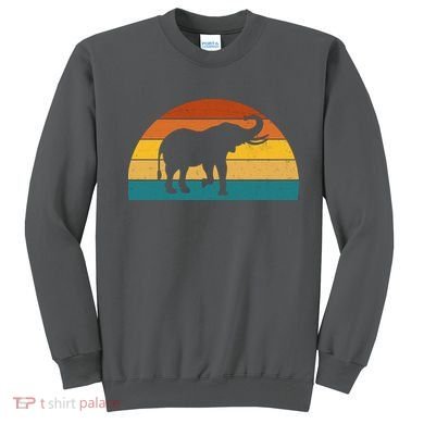 Elephant Lover Retro Sunset Sweatshirt