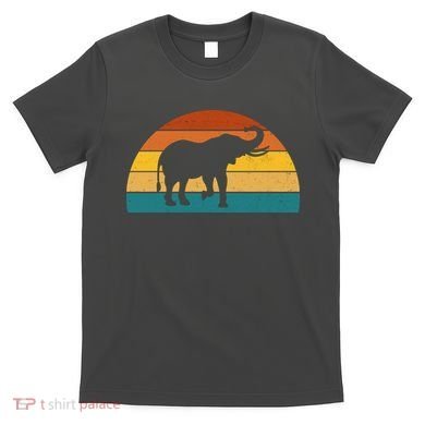 Elephant Lover Retro Sunset T-Shirt