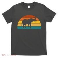 Elephant Lover Retro Sunset T-Shirt thumb 0