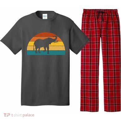 Elephant Lover Retro Sunset Pajama Set