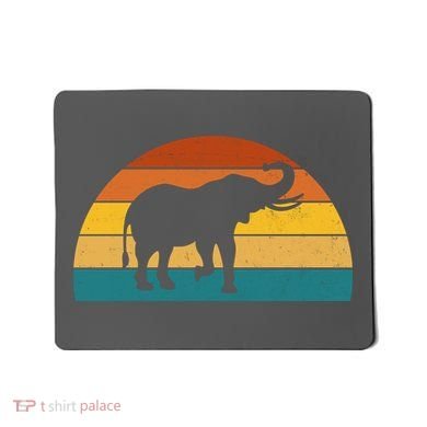 Elephant Lover Retro Sunset Mousepad