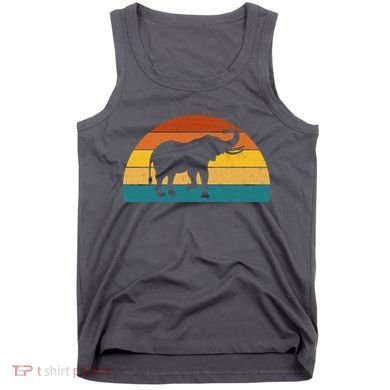 Elephant Lover Retro Sunset Tank Top