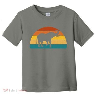 Elephant Lover Retro Sunset Toddler T-Shirt
