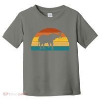 Elephant Lover Retro Sunset Toddler T-Shirt thumb 0