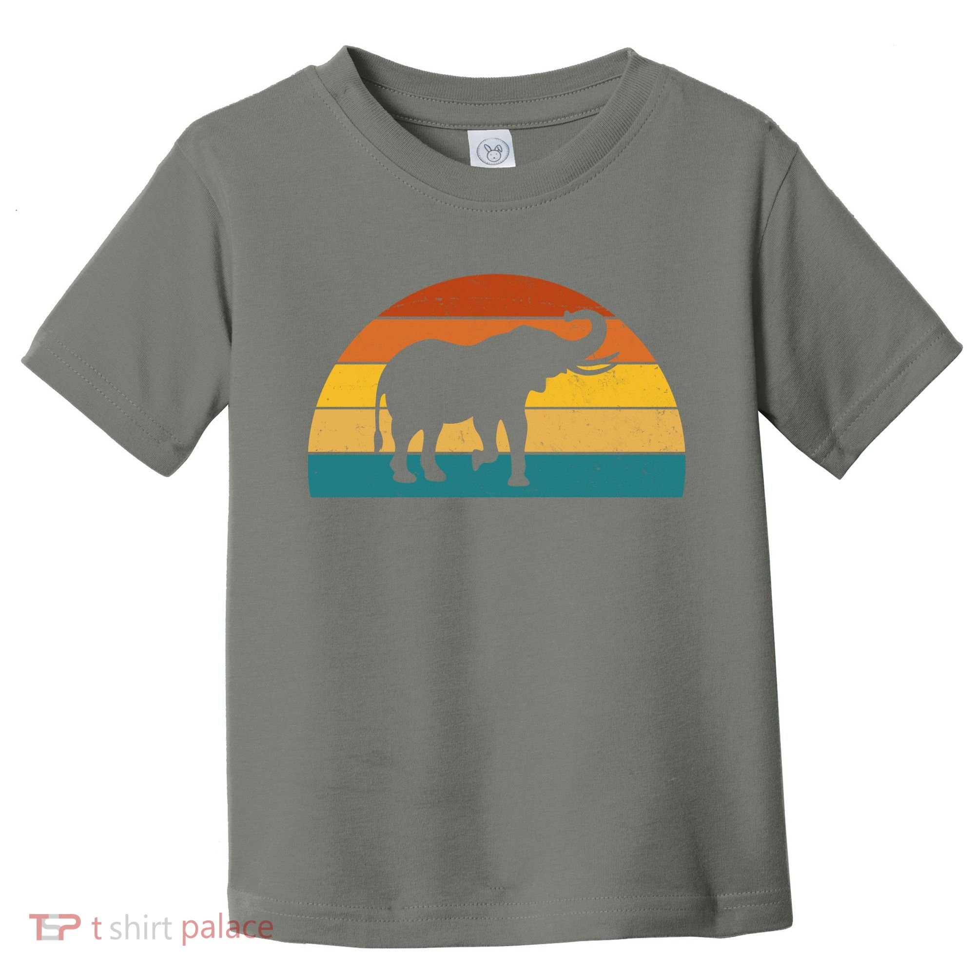 Elephant Lover Retro Sunset Toddler T-Shirt