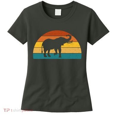 Elephant Lover Retro Sunset Women's T-Shirt