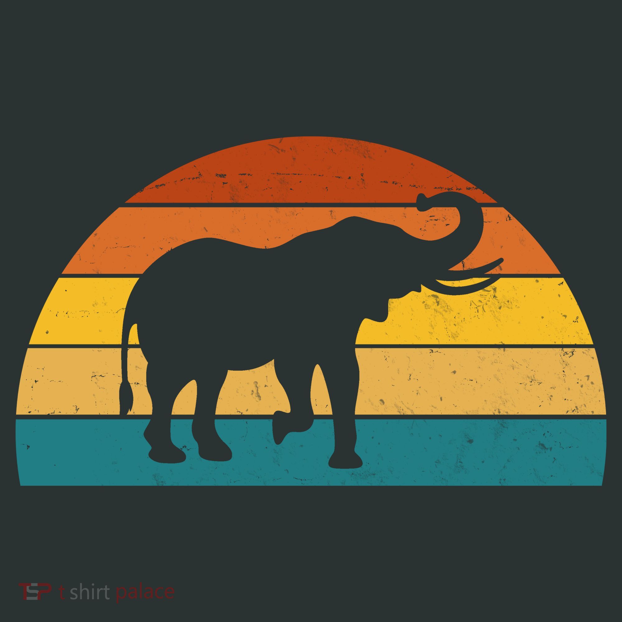 Elephant Lover Retro Sunset Tote Bag