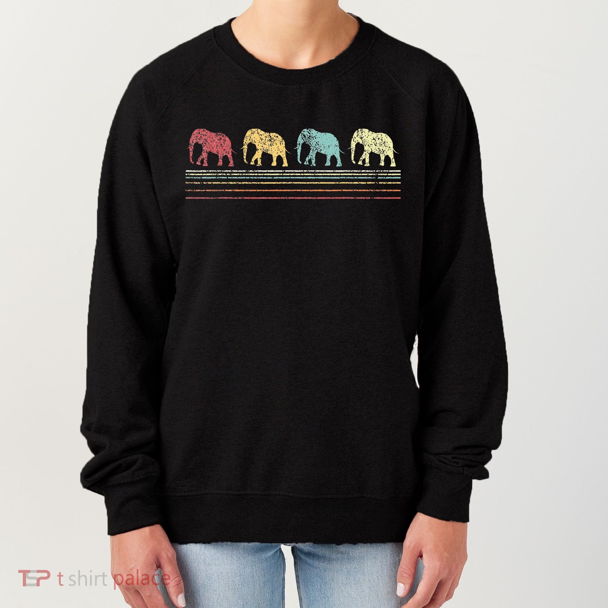 Elephant Lover Retro Elephant animal Women's Sweatshirt