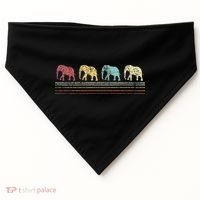 Elephant Lover Retro Elephant animal USA-Made Doggie Bandana thumb 0