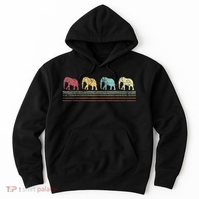 Elephant Lover Retro Elephant animal Hoodie