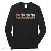 Elephant Lover Retro Elephant animal Long Sleeve Shirt thumb 0