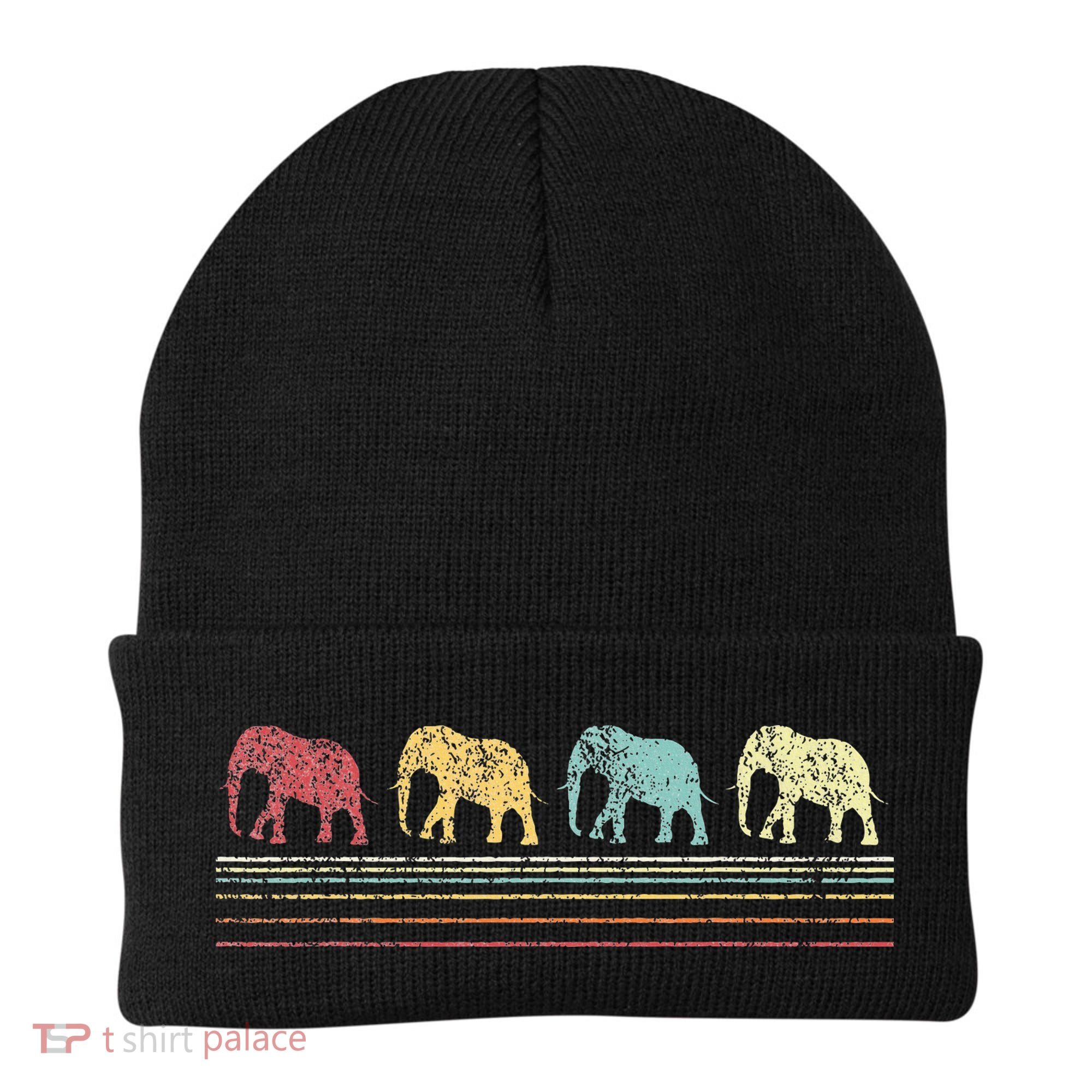 Elephant Lover Retro Elephant animal Beanie