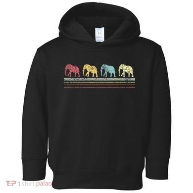 Elephant Lover Retro Elephant animal Toddler Hoodie
