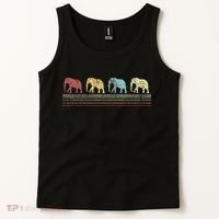 Elephant Lover Retro Elephant animal Tank Top thumb 2