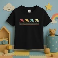 Elephant Lover Retro Elephant animal Toddler T-Shirt thumb 3