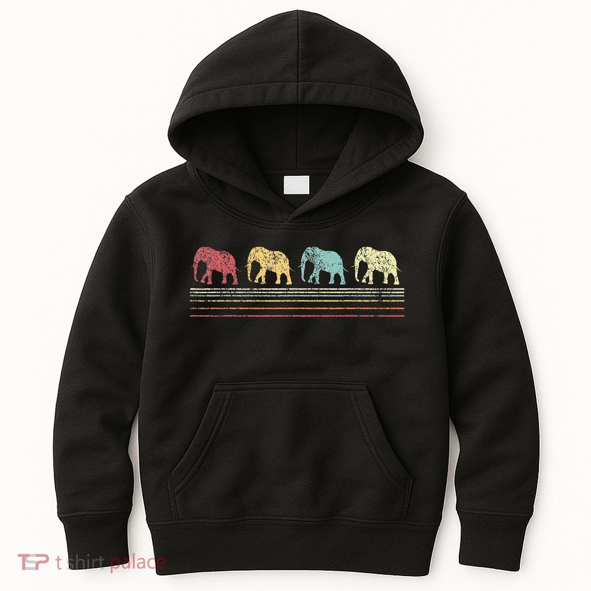 Elephant Lover Retro Elephant animal Kids Hoodie