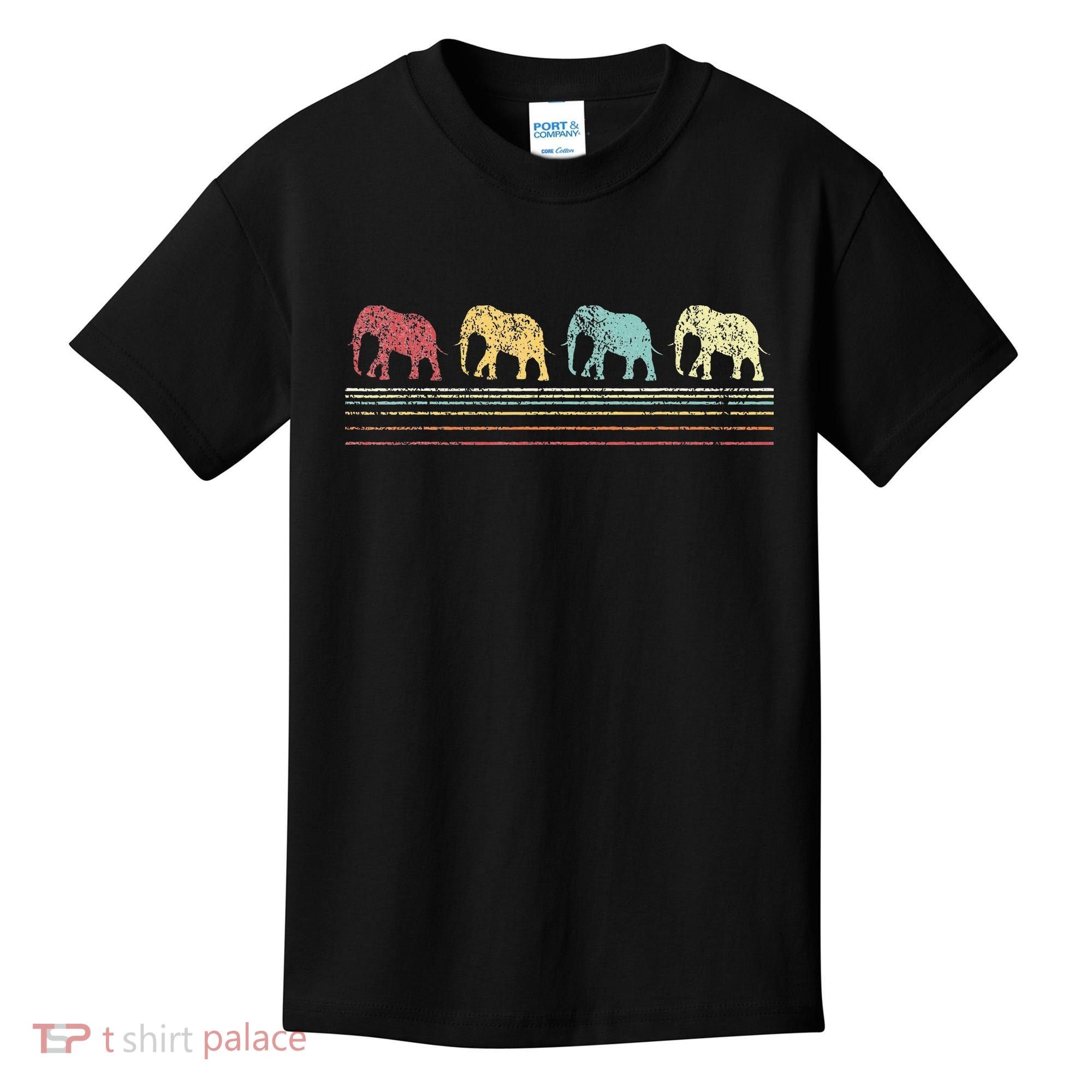 Elephant Lover Retro Elephant animal Kids T-Shirt