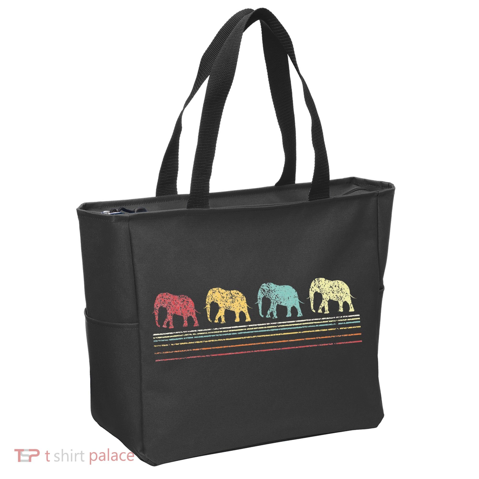 Elephant Lover Retro Elephant animal Tote Bag