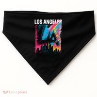 Electric LA Skyline USA-Made Doggie Bandana thumb 0