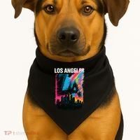 Electric LA Skyline USA-Made Doggie Bandana thumb 1