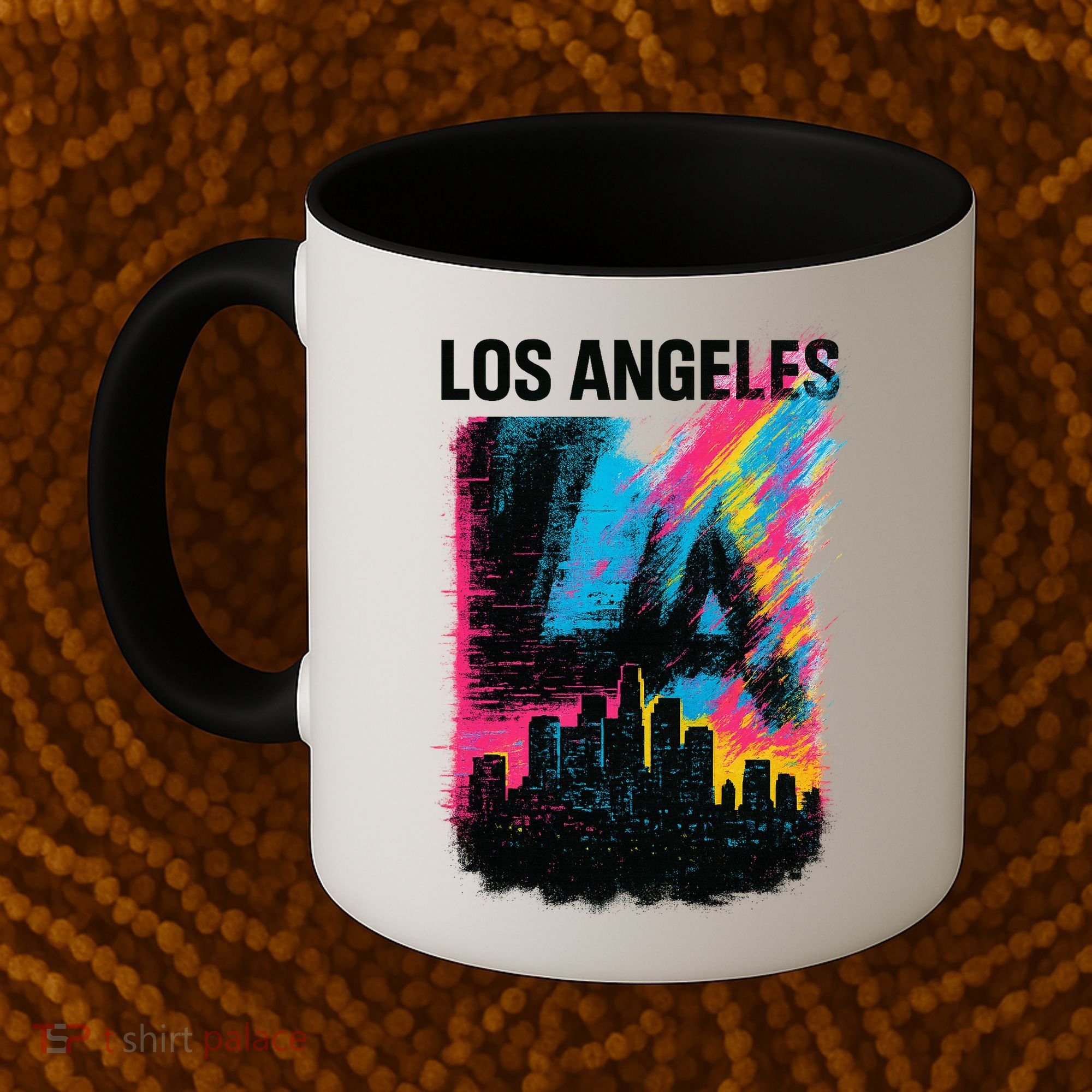 Electric LA Skyline Coffee Mug