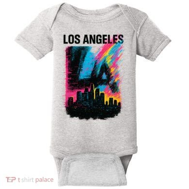 Electric LA Skyline Baby Bodysuit
