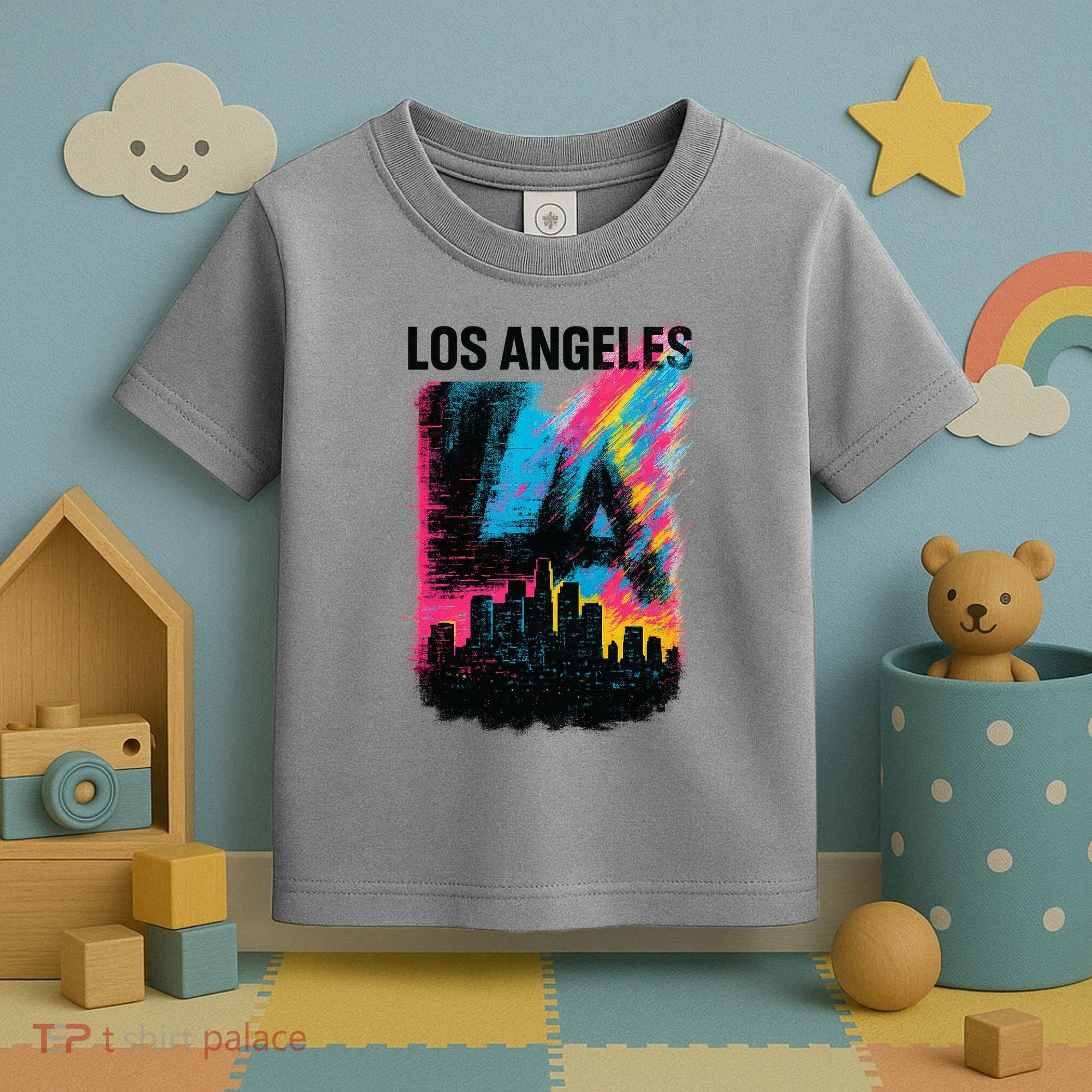 Electric LA Skyline Toddler T-Shirt