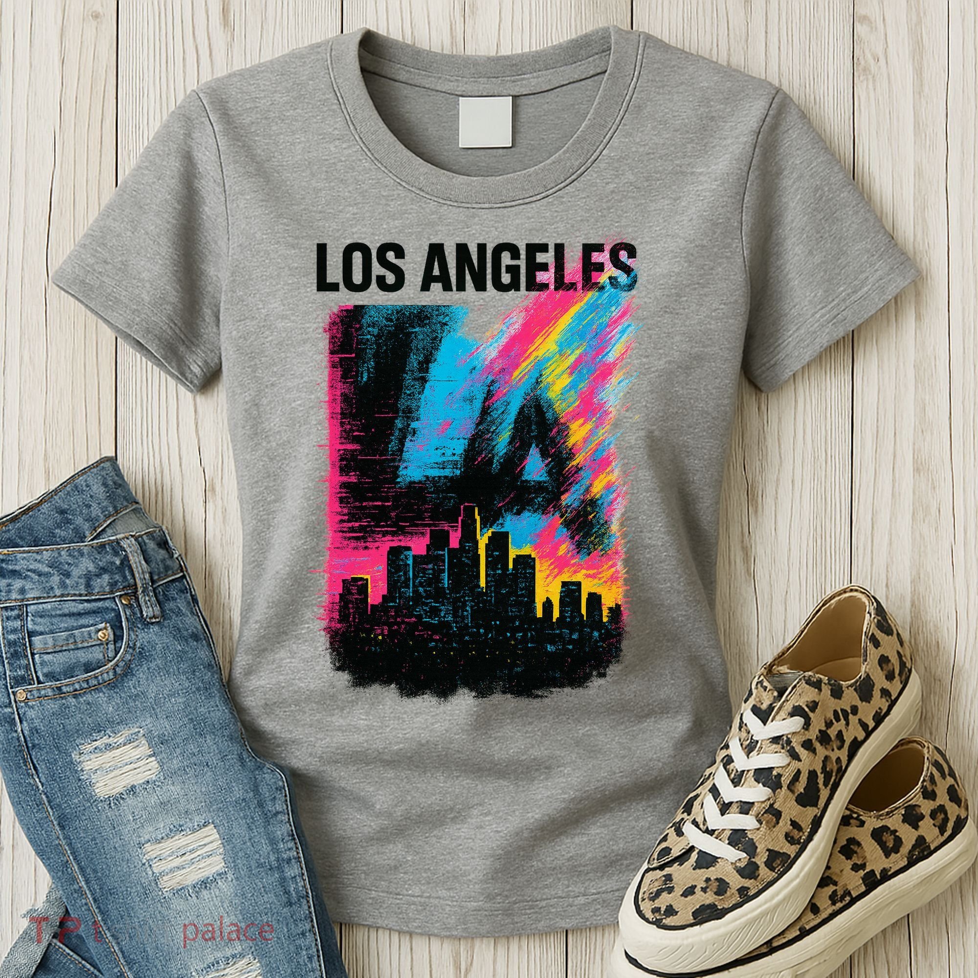 Electric LA Skyline Women's T-Shirt