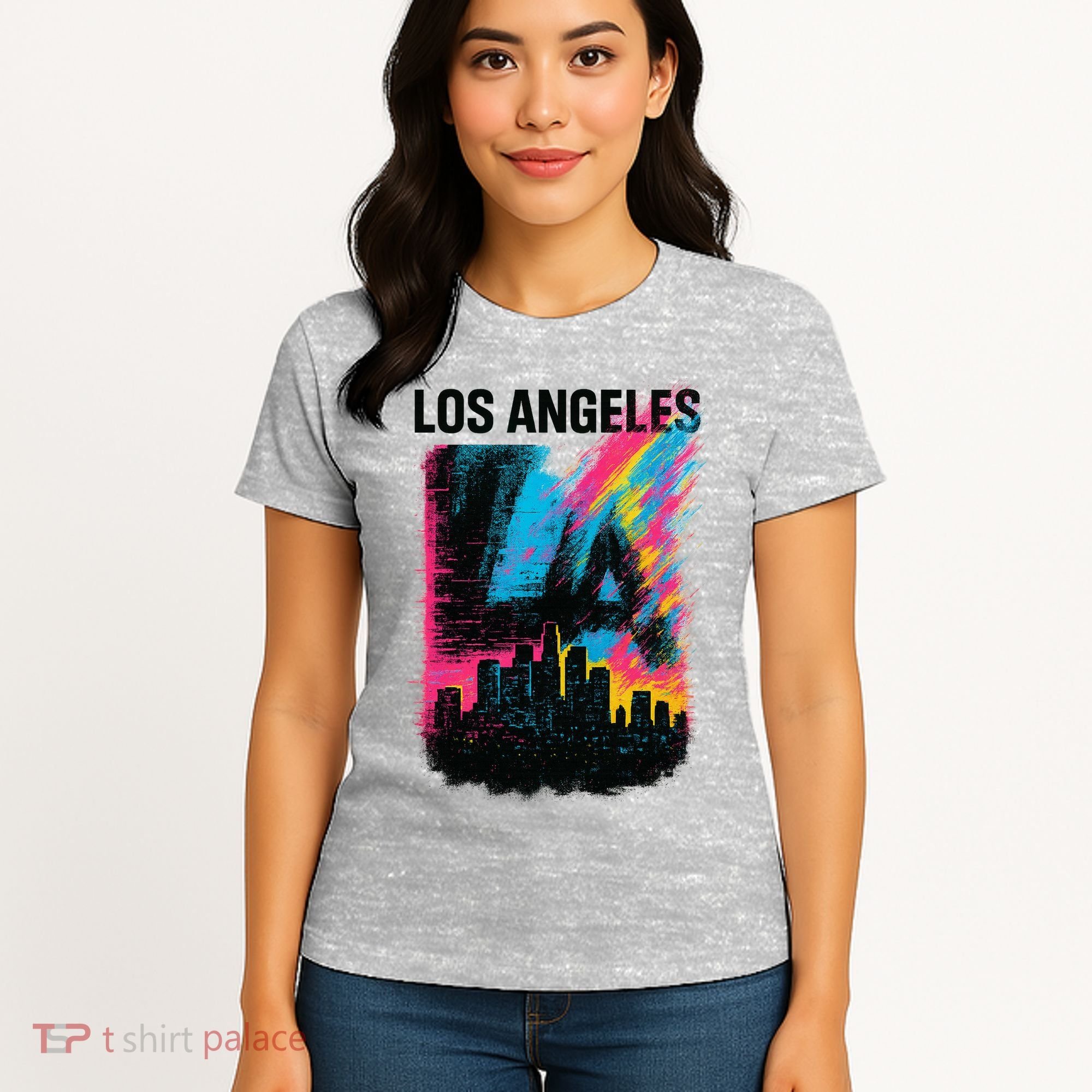 Electric LA Skyline Women's T-Shirt