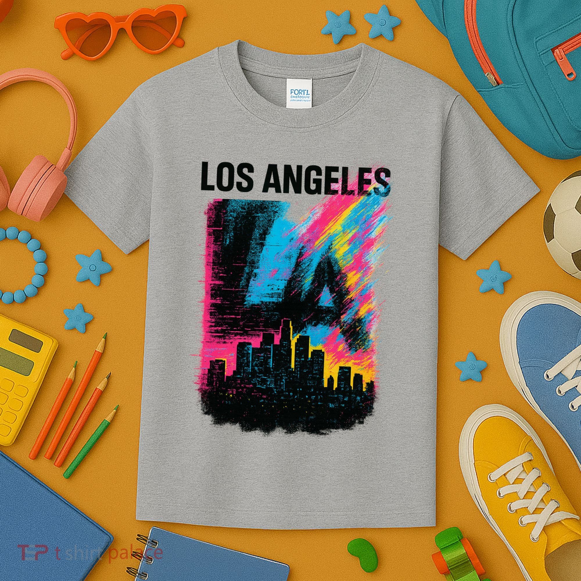 Electric LA Skyline Kids T-Shirt