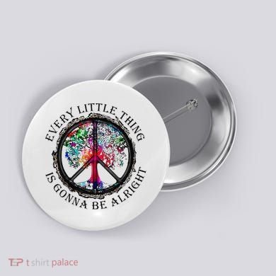 Every little thing is gonna be alright Yoga tree root color Button