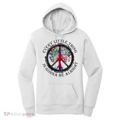 Every little thing is gonna be alright Yoga tree root color Women's Hoodie