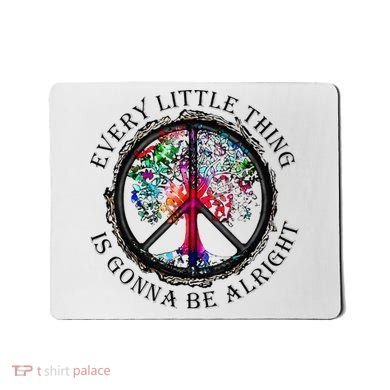 Every little thing is gonna be alright Yoga tree root color Mousepad