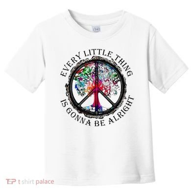 Every little thing is gonna be alright Yoga tree root color Toddler T-Shirt