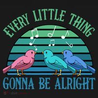 Every Little Thing Is Gonna Be Alright Bird Cute Adorable Coaster thumb 2